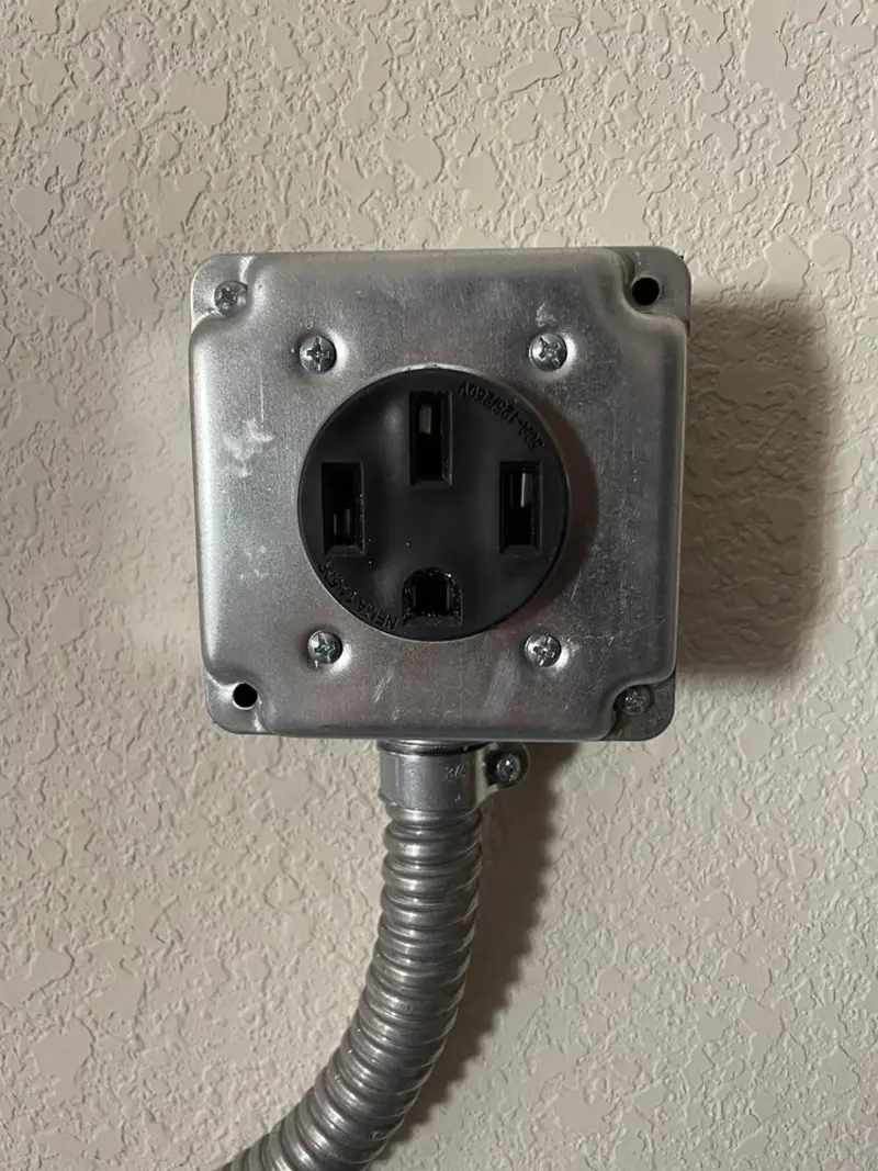 NEMA 14-50 outlet installed for Electrical Panel Upgrade in Cuba